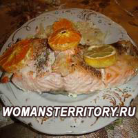 Лосось, запеченный в духовке